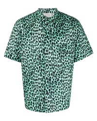 Mint Leopard Short Sleeve Shirt