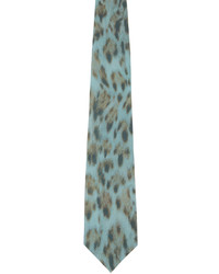 Mint Leopard Silk Tie