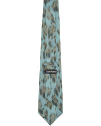 Tom Ford Blue Leopard Tie