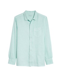 Officine Generale Cotton Linen Button Up Shirt