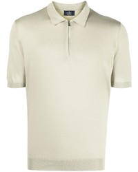 Barba Half Zip Linen Polo Shirt