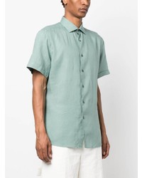 Zegna Short Sleeve Linen Shirt