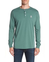 Mint Long Sleeve Henley Shirt