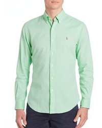 mint green ralph lauren shirt