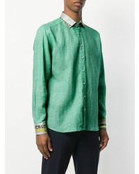 Etro Contrasting Pattern Long Sleeve Shirt