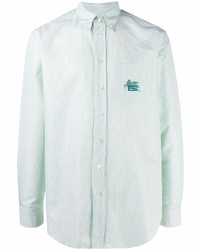 Etro Embroidered Logo Striped Shirt