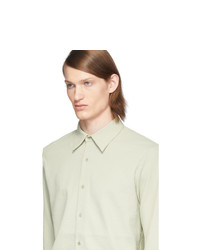 Tibi Green Chalky Drape Shirt