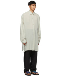 Hyein Seo Green Oversized Palm Shirt