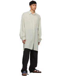 Hyein Seo Green Oversized Palm Shirt