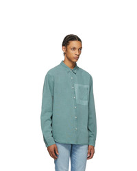 Frame Green Tonal Blocking Shirt
