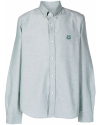 Kenzo Logo Embroidered Cotton Shirt