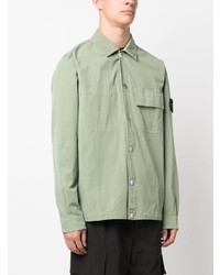 Stone Island Logo Patch Long Sleeve Shirt