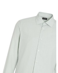 Zegna Long Sleeve Cotton Blend Shirt