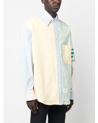 Thom Browne Panelled Design Pastel Shirt