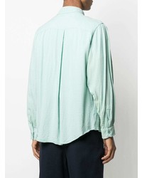 Ami Paris Wrinkled Effect Long Sleeved Shirt
