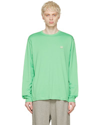 Acne Studios Green Cotton Long Sleeve T Shirt