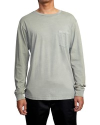 RVCA Pigt Dyed Long Sleeve Pocket T Shirt