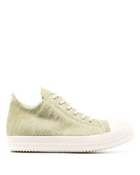 Rick Owens Calf Hair Lace Up Sneakers