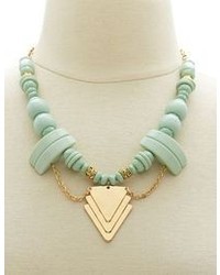 Charlotte Russe Geometric Beaded Statet Necklace
