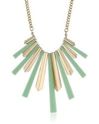 Kensie Luster Factor Gold Plated Mint Statet Necklace 18