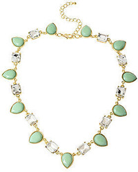 jcpenney Worthington Mint Stone And Crystal Collar Necklace