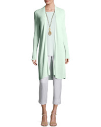 Eileen Fisher Long Ribbed Cardigan Aurora Plus Size