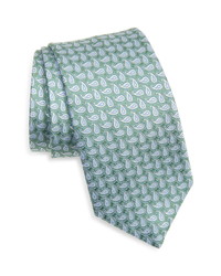 David Donahue Paisley Pattern Silk Tie