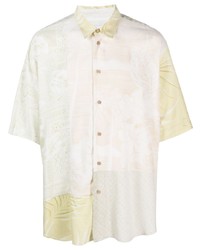 Mint Patchwork Long Sleeve Shirt