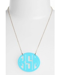 Moon and Lola Large Oval Personalized Monogram Pendant Necklace
