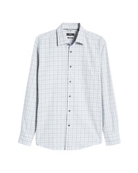 BOSS Hank Slim Fit Plaid Cotton Dress Shirt In Open Green At Nordstrom