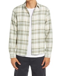 John Elliott Sly Plaid Flannel Button Up Shirt Jacket