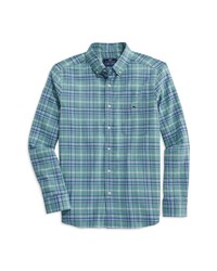 Vineyard Vines Classic Fit Island Plaid Twill Shirt In Sea Clay Green At Nordstrom