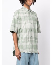 Izzue Plaid Pattern Short Sleeve Shirt