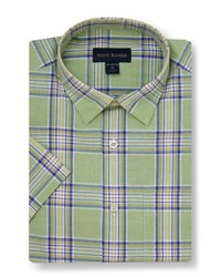 Scott Barber Plaid Short Sleeve Button Up Shirt