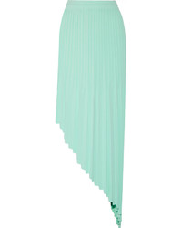 Vionnet Asymmetric Pleated Stretch Knit Skirt