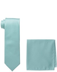 Steve Harvey Tall Extra Long Neat Solid Necktie And Neat Solid Pocket Square