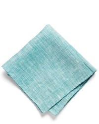 Todd Snyder White Label Pocket Square In Green Solid Linen