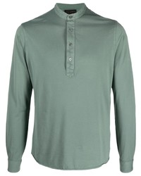 Dell'oglio Band Collar Cotton Polo Shirt