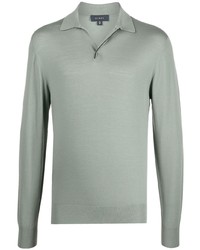 Sease Fine Knit Long Sleeved Polo Shirt