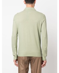 Dell'oglio Long Sleeve Cotton Polo Shirt
