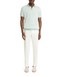 Loro Piana Byron Cotton Jersey Polo In Pool Panama At Nordstrom