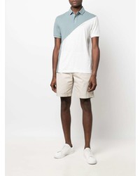 Emporio Armani Colour Block Print Polo Shirt