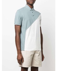 Emporio Armani Colour Block Print Polo Shirt