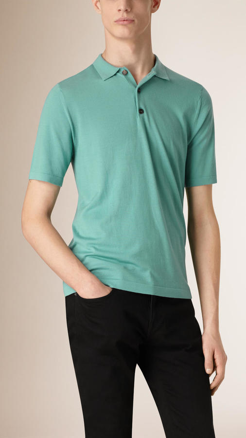 green burberry polo