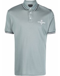 Emporio Armani Logo Print Short Sleeved Polo Shirt