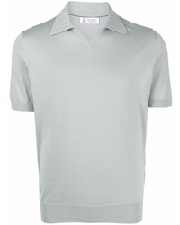 Brunello Cucinelli Pointed Collar Cotton Polo Shirt