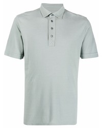 Ermenegildo Zegna Pointed Collar Short Sleeved Polo Shirt