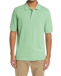 Scott Barber Solid Pima Cotton Polo Shirt In Irish Spring At Nordstrom