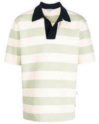 Sunnei Stripe Pattern Short Sleeve Polo Shirt
