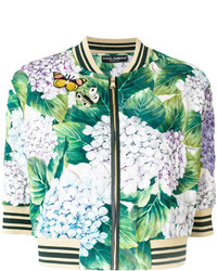 Dolce & Gabbana Hydrangea Print Bomber Jacket